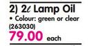 Greenheat 2L Lamp Oil