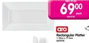 Aro Rectangular Platter 35x17.5Cm-Each