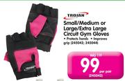 Trojan Small/Medium Or Large/Extra Large Circuit Gym Gloves-Per Pair