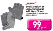 Trojan Small/Medium Or Large/Extra Large X-Fit Gym Gloves-Per Pair