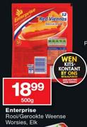 Enterprise Rooi/Gerookte Weense Worsies-500g