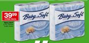 Baby Soft 2-Ply White Toilet Rolls-9's Per Pack
