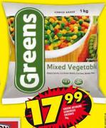 Greens Bevrore Gemengde Groente-1Kg
