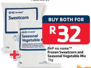 PnP No Name Frozen Sweetcorn And Seasonal Vegetable Mix-1kg