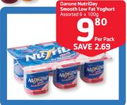 Danone Nutri Day Smooth Low Fat Yoghurt Assorted-6x100g Per Pack