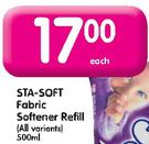 Sta-Soft Fabric Softener Refill(All Variants)-500ml