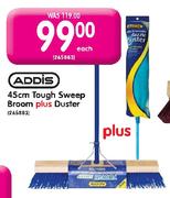 Addis 45cm Tough Sweep Broom Plus Duster-Each