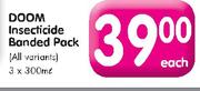 Doom Insecticide Banded Pack(All Variants)-3X300ml Each