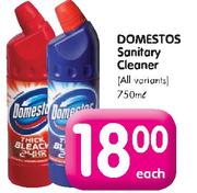 Domestos Sanitary Cleaner(All Variants)-750ml Each