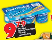 Parmalat Smooth/Yum-Chums Yoghurt-6 x 100gm