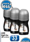 Axe Roll On All Variants-3x50ml