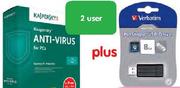 Kaspersky Anti-Virus 2 User Plus 8GB Flash