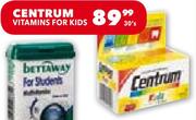 Centrum Vitamins For Kids-30's