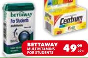 Bettaway Multivitamins For Students-30's