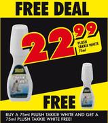 Plush Takkie White-75ml