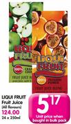 Liqui Fruit Juice(All Flavours)-24x250Ml