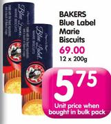 Bakers Blue Label Marie Biscuits-12x200G