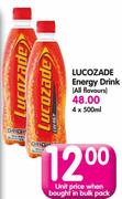 Lucozade Energy Drink(All Flavours)-4x500Ml