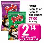 Simba Peanuts Or Peanuts And Raisins-36x50G
