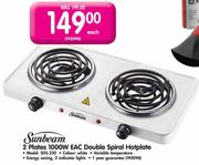 Sunbeam 2 Plates 1000W EAC Double Spiral Hotplate SDS-350