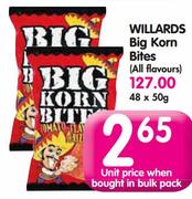 Willards Big Korn Bites(All Flavours)-48x50G