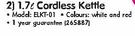 1.7L Cordless Kettle KLKT01