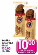 Bakers Ginger Nut Biscuit-12x200g