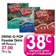 Drink-O-Pop Powder Drink(All Flavours)-72x5G