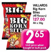 Willards Big Korn Bites(All Flavours)-48x50g