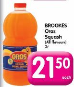 Brookes Oros Squash(All Flavours)-2L