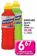 Energade Sports Drink(All Flavours)-6x500ml