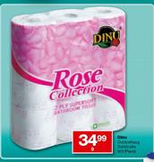 Dinu Dubbellaag Toiletrolle Wit/Pienk-9's