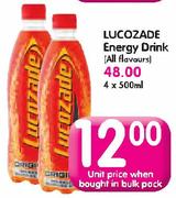 Lucozade Energy Drink(All Flavours)-4x500Ml