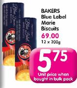 Bakers Blue Label Marie Biscuit-12x200G