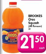 Brookes Oros Squash(All Flavours)-2L