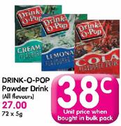 Drink-O-Pop Powder Drink(All Flavours)-72x5G