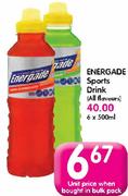 Energade Sports Drink(All Flavours)-6x500Ml