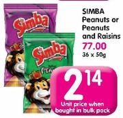 Simba Peanuts Or Peanuts And Raisins-36x50G