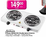 Sunbeam 2 Plates 1000W EAC Double Spiral Hotplate SDS-350