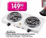 Sunbeam 2 Plates 1000W EAc Double Spiral Hotplate SDS350