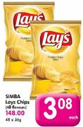 Simba Lays Chips(All Flavours)-48x36g