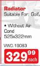 Voub Radiator Without Air Cond Suitable For Golf/Jetta 1 & 2-525x322mm