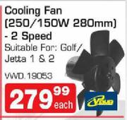 Voub 2 Speed 250/150W 280mm Cooling Fan Suitable For Golf/Jetta 1 & 2