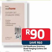 PnP 16-Piece Realhome Stainless Steel Hanging Cutlery Set