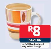 Le Cafe Hand-Painted Mug Velvet Design