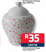PnP Porcelain Vintage Dipsy Sugar Pot