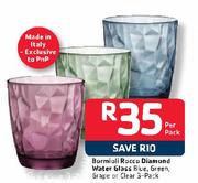 Bormioli Rocco Diamond 3-Pack Water Glass