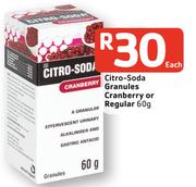 Citro-Soda Granules Cranberry Or regular 60g