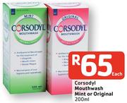 Corsodyl Mouthwash Mint Or original 200 ML