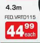 Ratchet Tie Down 4.3m(FED.VRTD115)-Each